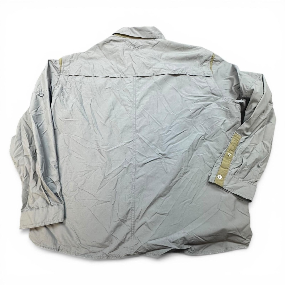 Cabela's Shirt‎ Mens 2XL Gray Long Sleeve Made In The Shade Fishing Hiking UV - Picture 5 of 7